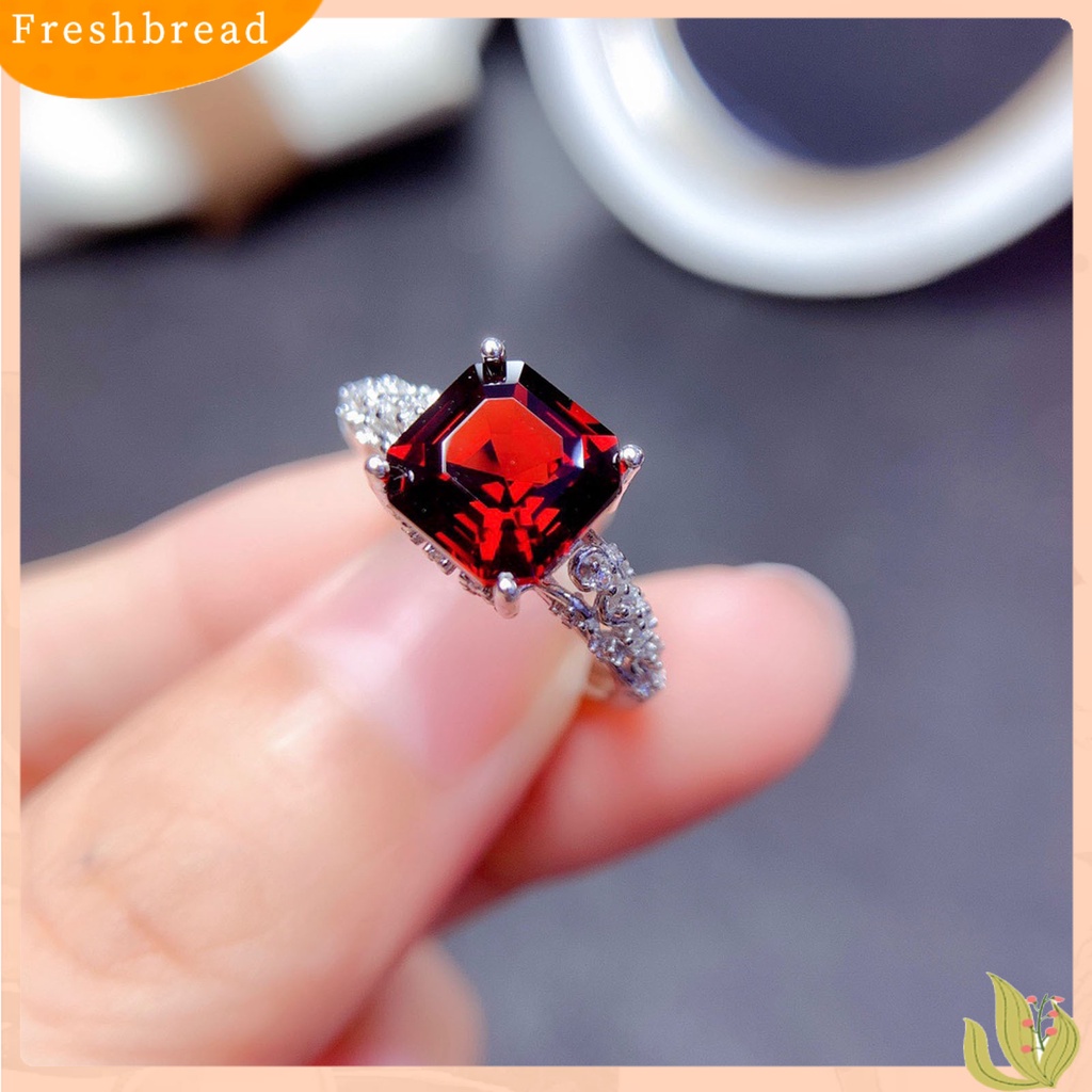 &lt; Freshbread &gt; Wanita Cincin Geometris Imitasi Moissanite Perhiasan Fashion Penampilan Pembukaan Cincin Untuk Pernikahan