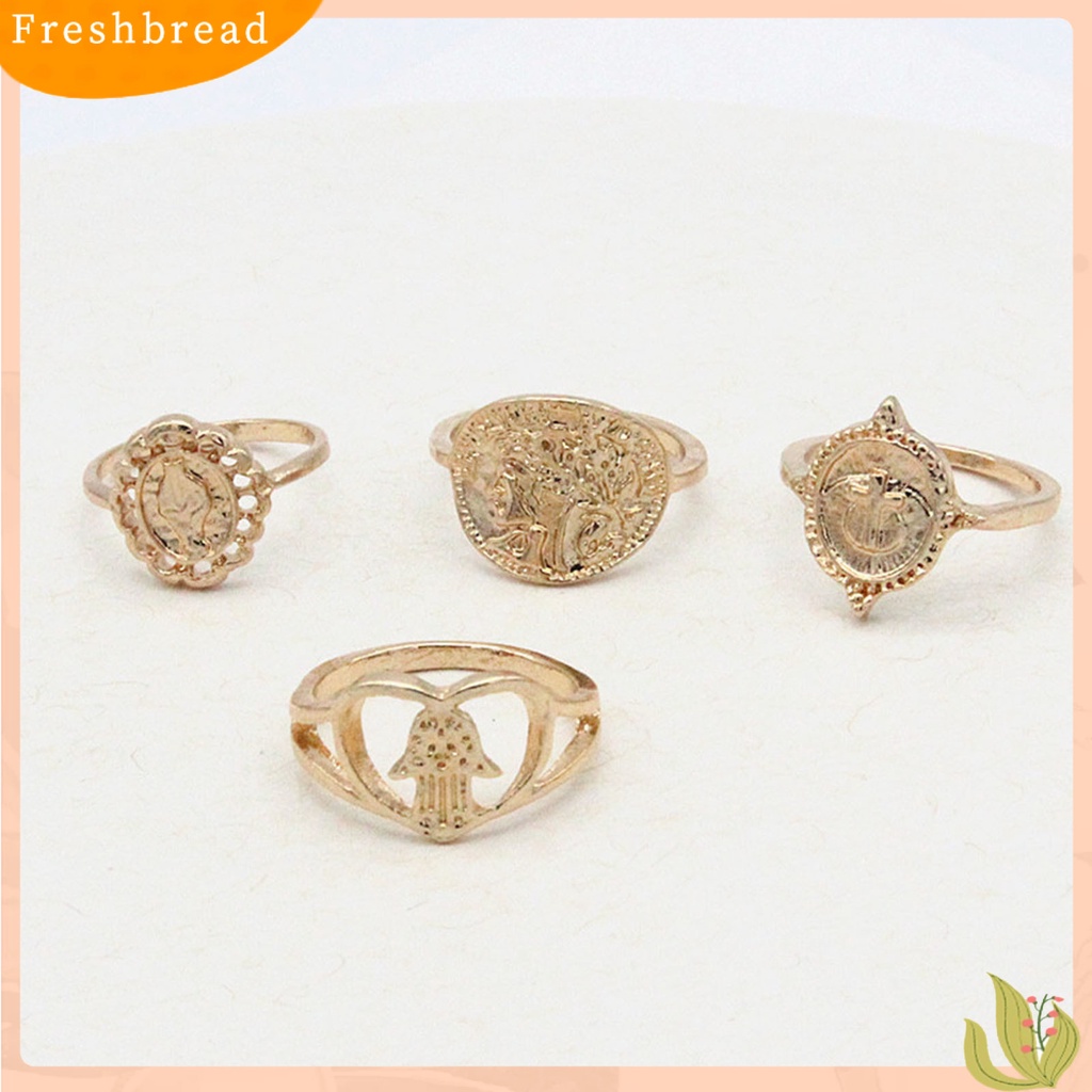 &lt; Freshbread &gt; 15Pcs/Set Cincin Fashion Cincin Jari Kristal Imitasi Hati Alloy Artistik Untuk Pakaian Sehari-Hari