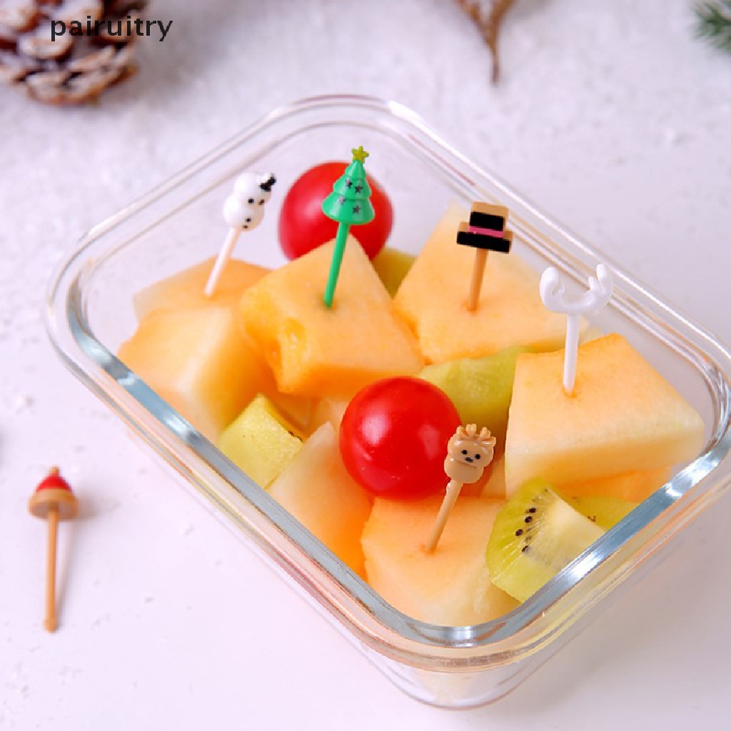 Prt Lucu Mini Animal Farm Kartun Food Picks Anak Snack Kue Dessert Makanan Garpu Buah Lunch Bento Aksesoris Party Decor PRT