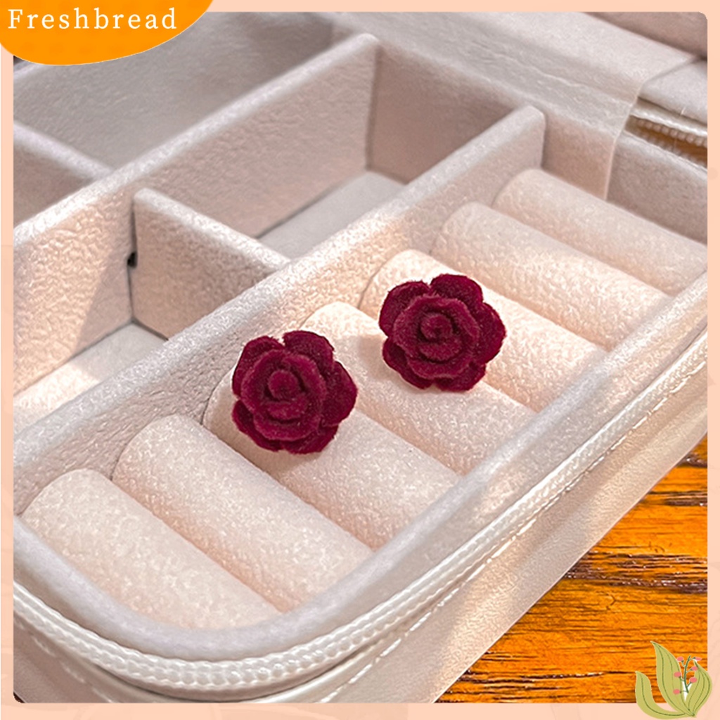 &lt; Freshbread &gt; 1pasang Anting Wanita Gaya Gelap Indah Telinga Dekorasi Kepribadian Biru Enchantress Rose Retro Ear Studs Untuk Pacaran