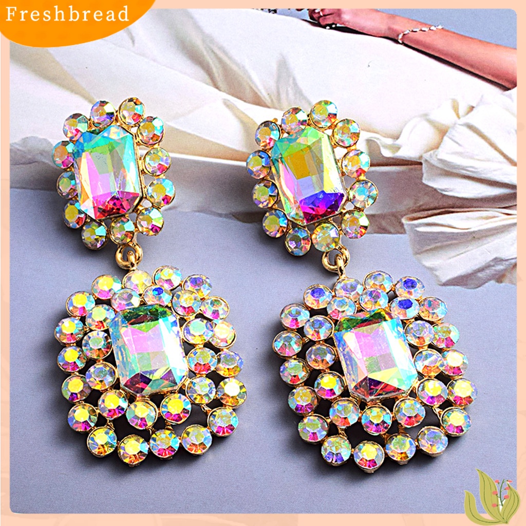 &lt; Freshbread &gt; Anting All-match Anting Drop Panjang Geometris Bahan Alloy Anti Karat Untuk Pacaran