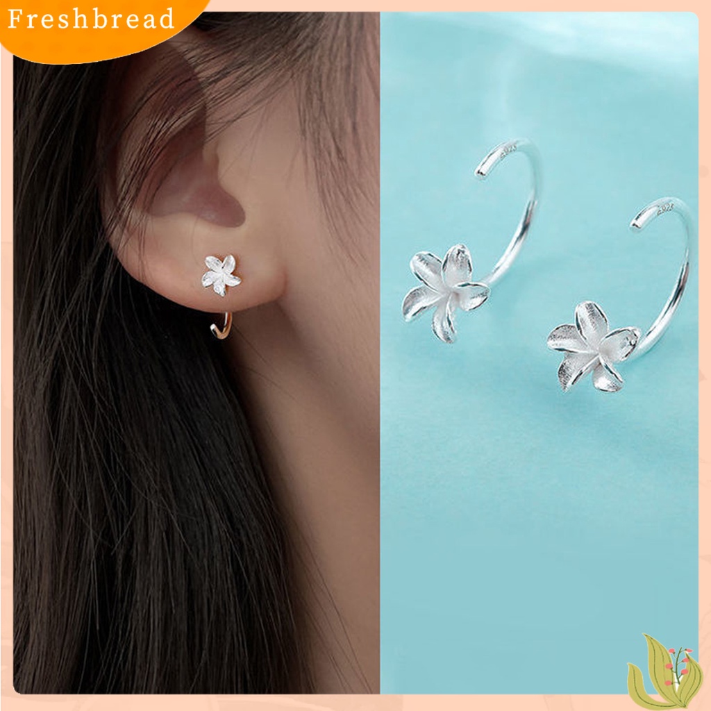 &lt; Freshbread &gt; 1pasang Stud Earrings Butterfly Perhiasan Indah Kilau Cerah Anting Bunga Untuk Perjamuan