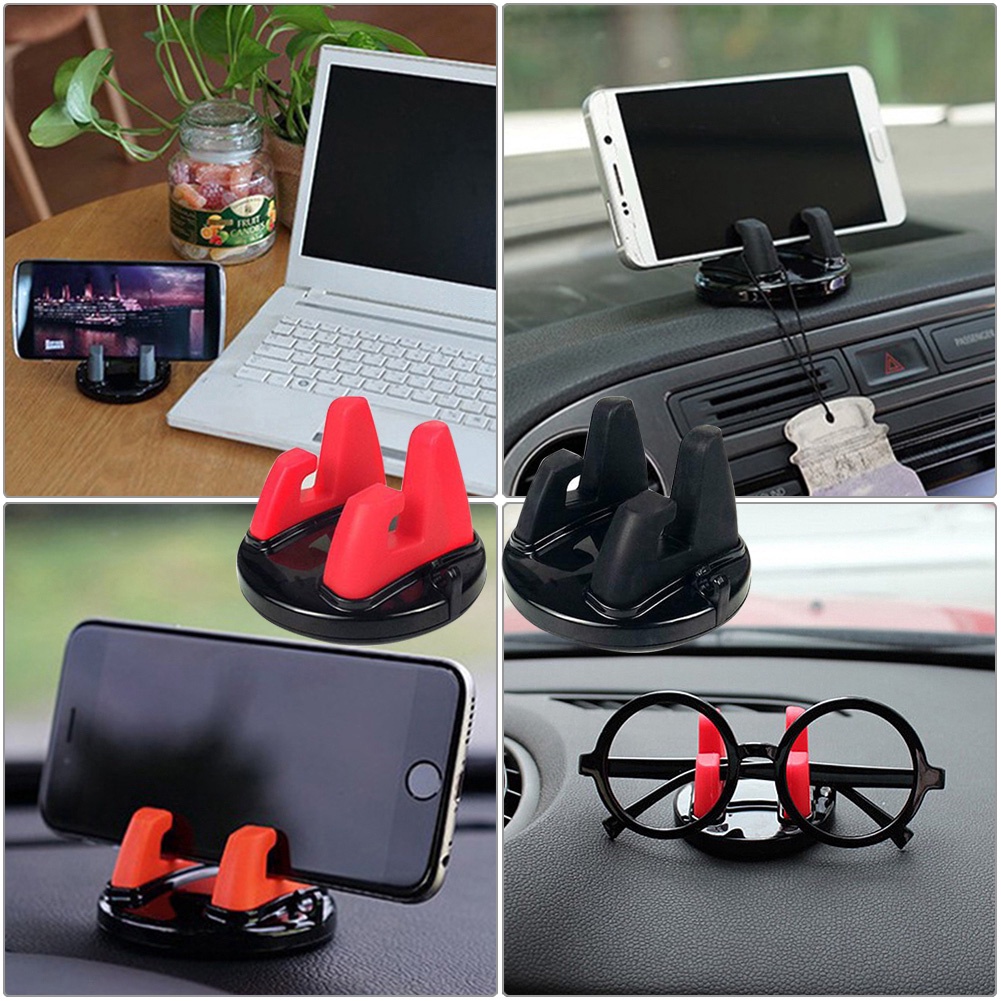 Universal 360putar Dudukan Telepon Mobil Meja Dashboard Menempel Phone Holder Stand Mount Braket Kacamata GPS