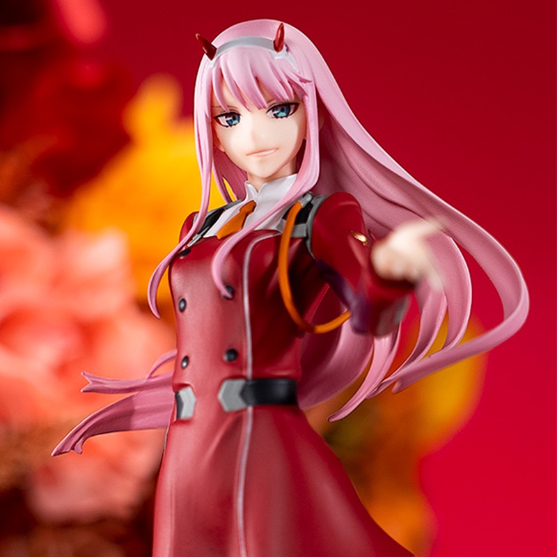 New Darling in the FRANXX Zero Two Uniform Standing Girl18cm Action Figure Collection Model Boneka Mainan Anak Dewasa