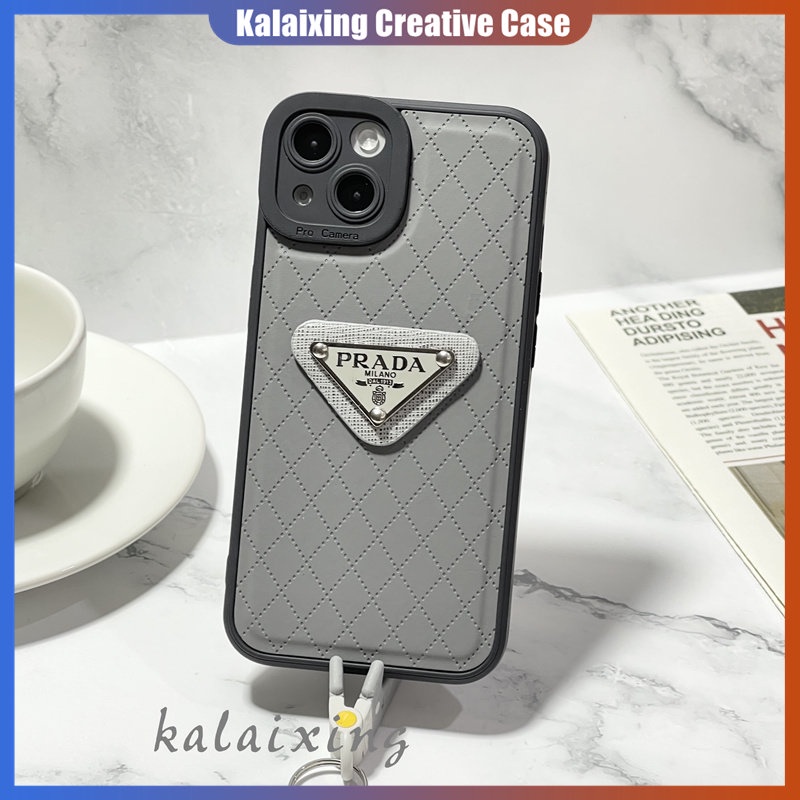 Casing Ponsel Logo Prada 3D Untuk iPhone 14 Pro Max13 11 Pro Max Xs Max Xr X Xs 7 8 Plus Soft Case Kulit Dengan Perlindungan Lensa