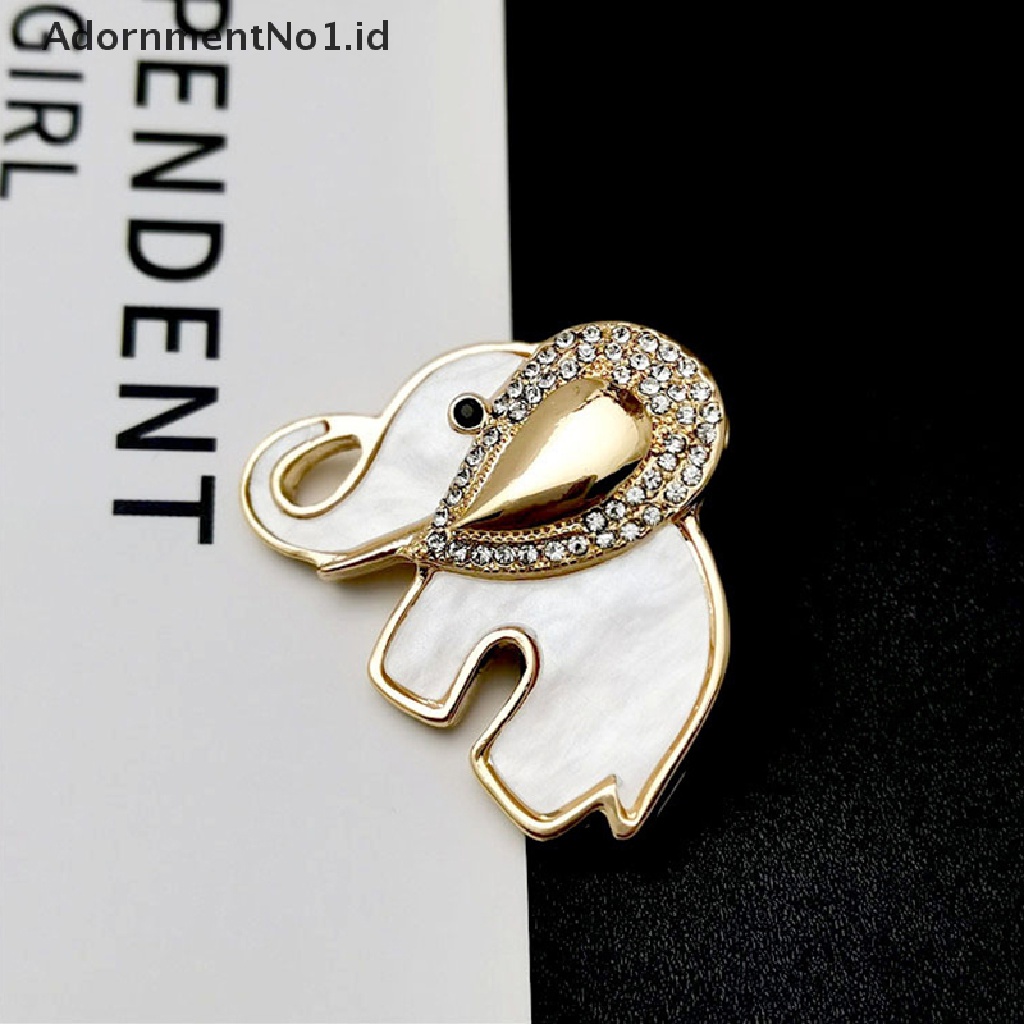 [AdornmentNo1] 1pc Bros Gajah Kecil Lucu Wanita Dan Pria Unisex Brooch Pin Perhiasan Hewan [ID]