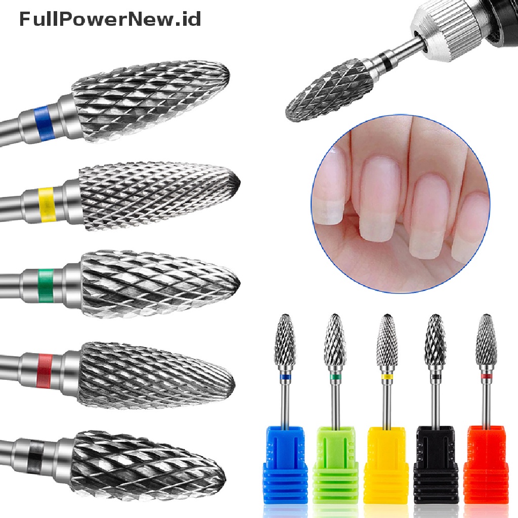 Power Carbide Tungsten Nail Drill Bit Manicure Drill Untuk Milling Cutter Kikir Kuku ID