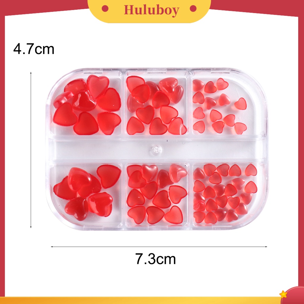 {In Stock} Camelia Pesona Kuku Bercahaya Cinta Hati Bunga Ukuran Campur 3D Dekorasi Kuku Manicure Aksesoris DIY Perlengkapan