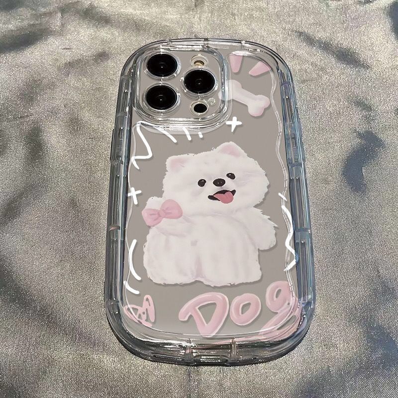 IPHONE Soft Case Anjing Lucu Kompatibel Untuk Iphone14 12 13 11 Pro XS Max Casing XR X8 +7 Plus TPU Shockproof Transparan Phone Cover Silicone