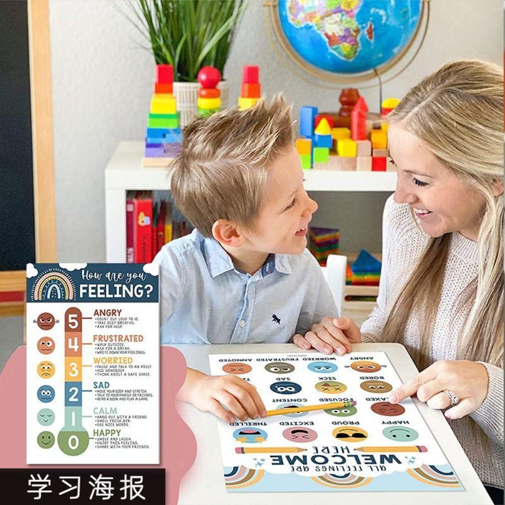 Quinton Edukasi Anak Usia 16 Pcs Bayi Baby Anak Mainan Edukasi Gaya Bohemian Pencerahan Inggris Kognisi Permainan Hiasan Dinding Edukasi Poster Paud