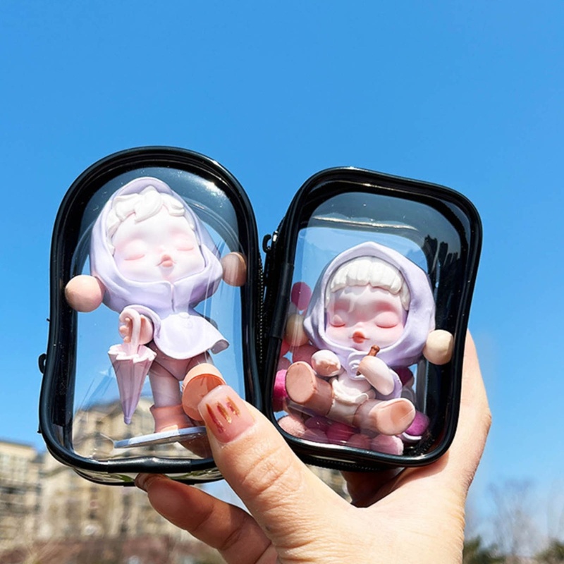 Siy Transparan Tahan Debu Melati Bubble Boneka Mainan Koleksi Artcrafts Box