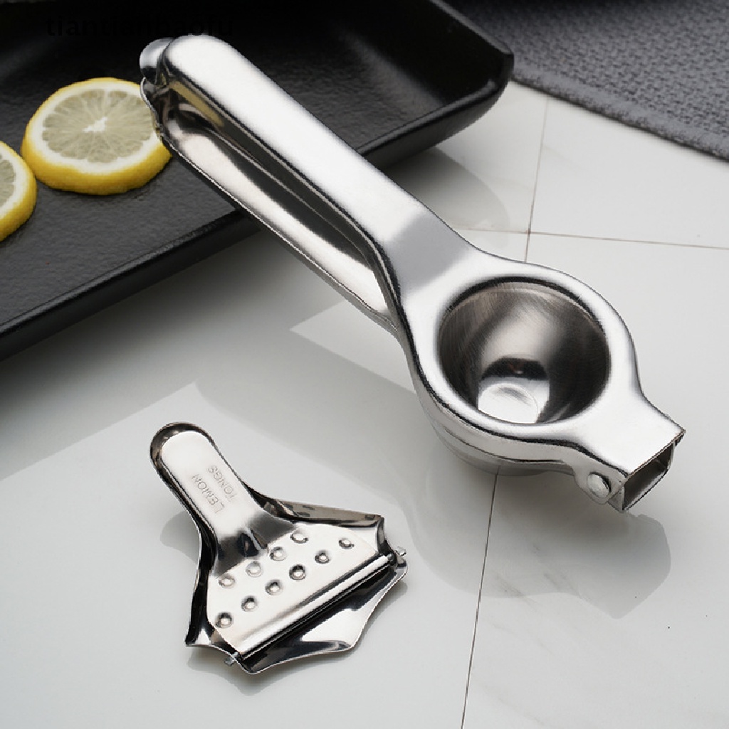 [tiantianbaofu] Lemon Squeezer Lemon Manual Press Stainless Steel Alat Peras Jeruk Genggam Butik