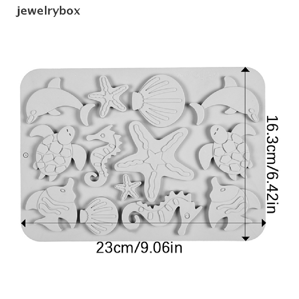 [jewelrybox] Silica Gel Cake Dekorasi Kue Cetakan Coklat Silikon Biologi Laut Butik