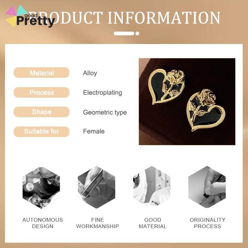 Anting S925 Korea anting bunga cinta  anting gaya Prancis untuk wanita - PD