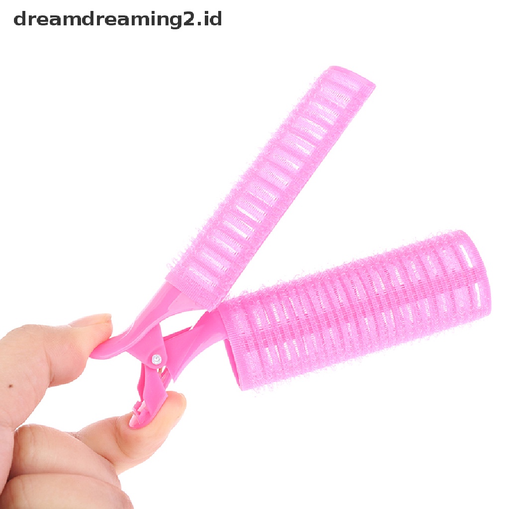 (hot) 2pcs Magic Curlers Self-adhesive Curling Rambut Lazy Curling Tube Alat Salon//