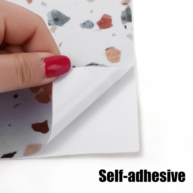 Stiker Dinding Teraso Imitasi Tahan Minyak Dapur Fashion/Cuttable Self-adhesive Tile Tahan Panas Wallpaper Hias