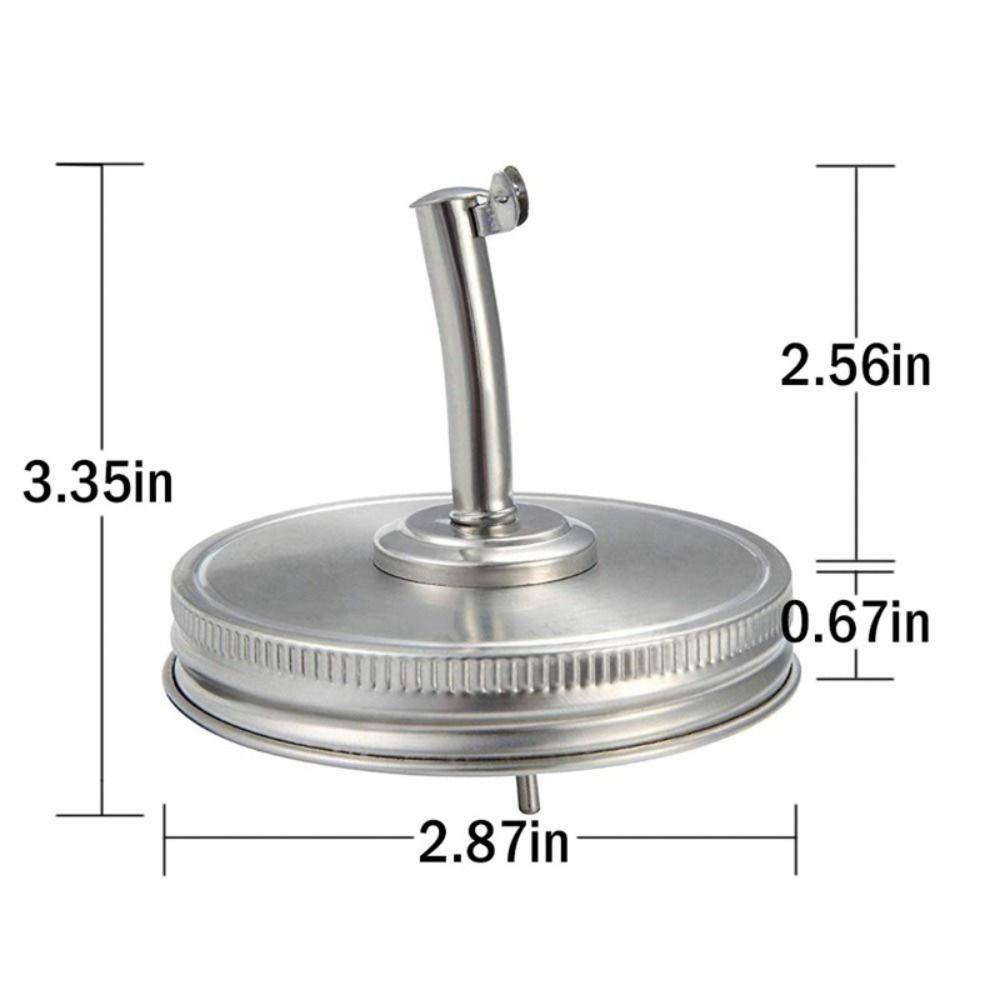 2pcs Toples Minyak Spout Lid Tutup Kaleng Tahan Lama Lebar Mulut Biasa Untuk Toples 70mm 86mm