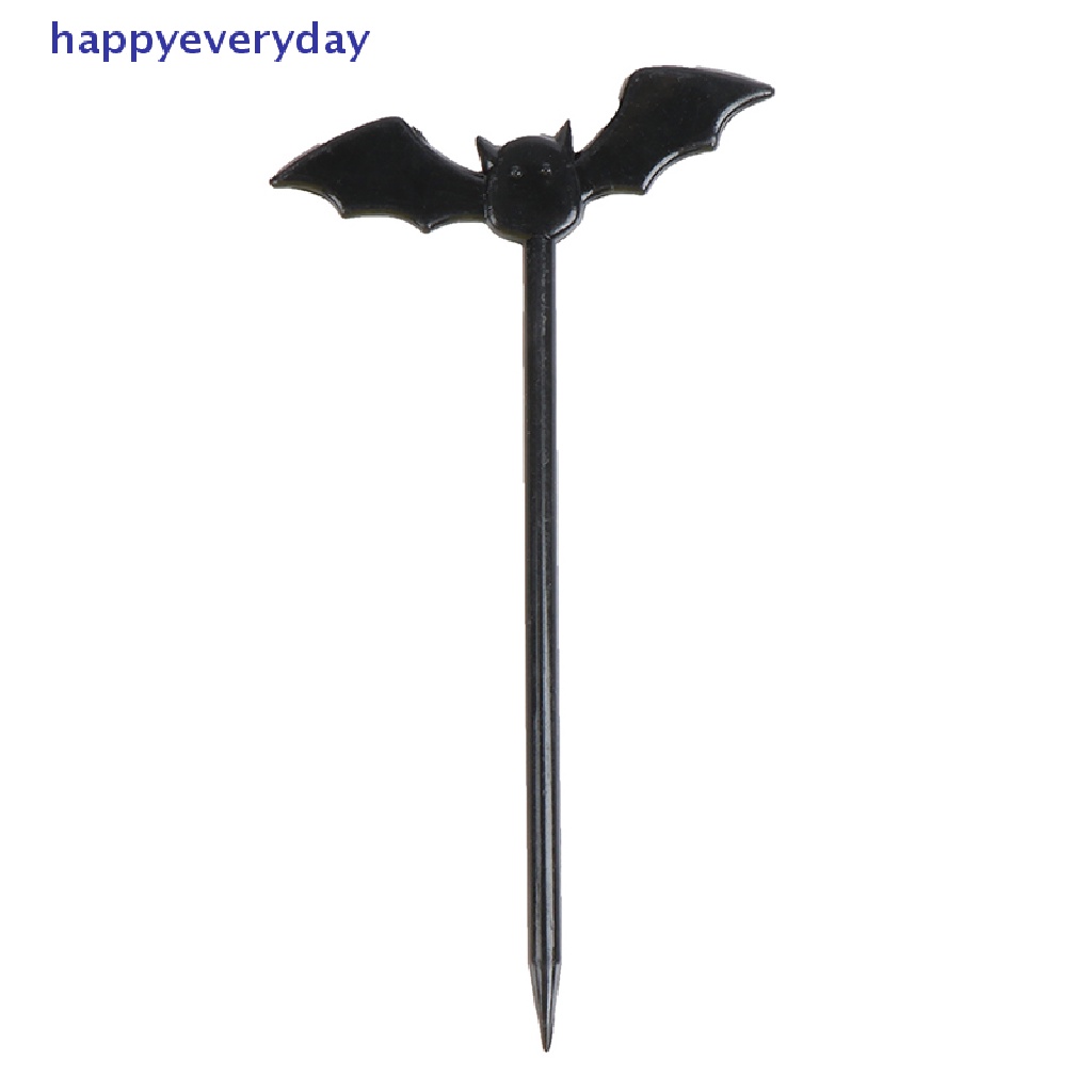 [happy] 10pcs/set Lunch Pick Halloween Buah Garpucartoon Anak Kue Dessert Pick [ID]