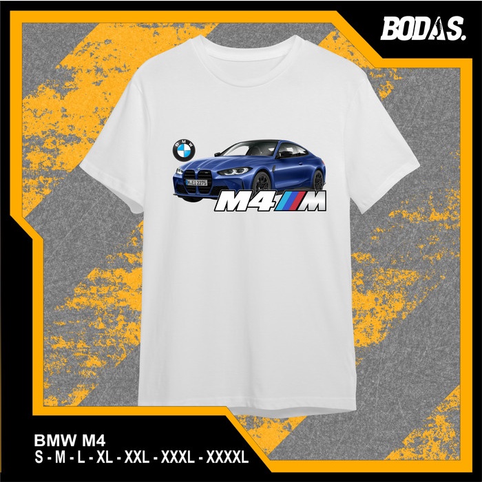 KAOS PUTIH DISTRO OTOMOTIF MOBIL BMW M4 COUPE