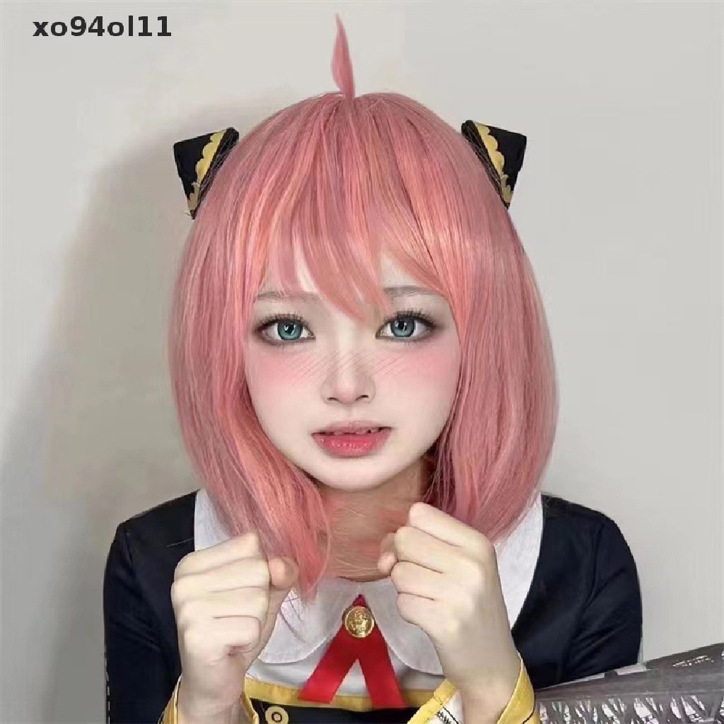 Xo Anime Spy X Family Anya Forger Gadis Pink Cosplay Wig Aksesoris Rambut OL