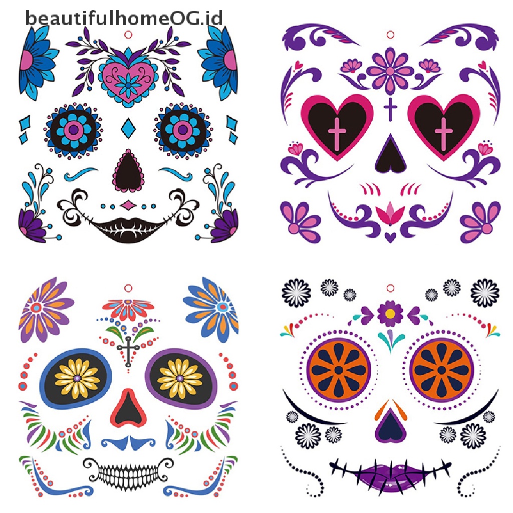 // Kecantikan// 5Pcs Temporary Womens Face Tattoo Art Visage Makeup Stiker Sexy Tatoo Stickers **