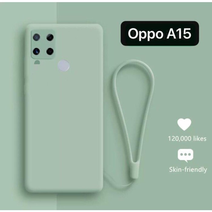 ARS04 Case Oppo A15 Tali Soft Casing Silikon Softcase Handphone - Biru