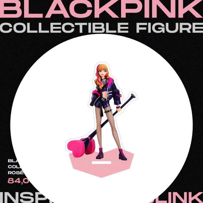 Akrilik Pajangan Meja Standee Korea Blackpink Model Kartun JENNIE ROSE JISOO LISA Boneka Table Decor Lucu Frame Holder Kado Untuk Fans Collection Blackpink