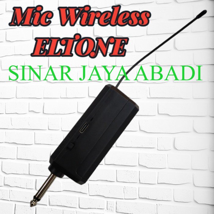 ORIGINAL MICROPHONES WIRELESS MIC WIRELESS KARAOKE ELTONE  50 METER