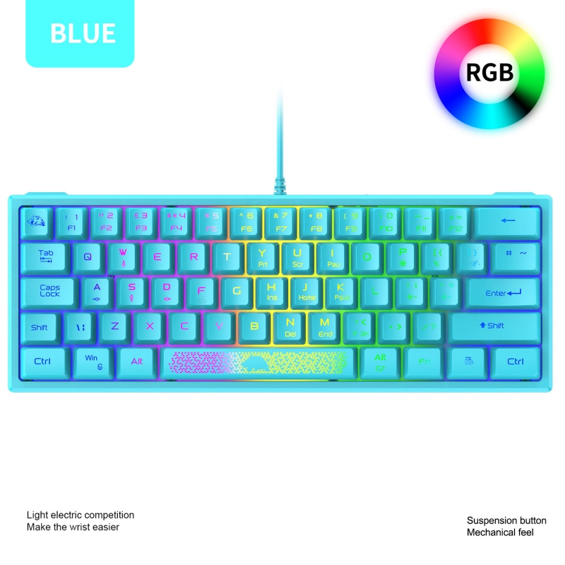 K61rgb Keyboard Gaming RGB Lighting Keyboard Mini Persen60 Keyboard Laptop Gaming Gaming