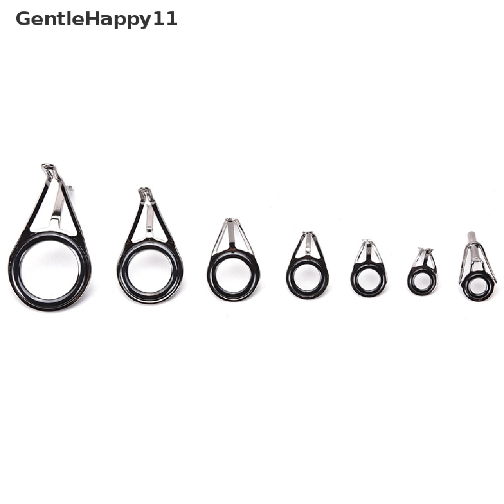 Gentlehappy 7 Pcs Ukuran Campur Memancing Top Rings Rod Pole Repair Kit Line Guides Eyes Sets New id