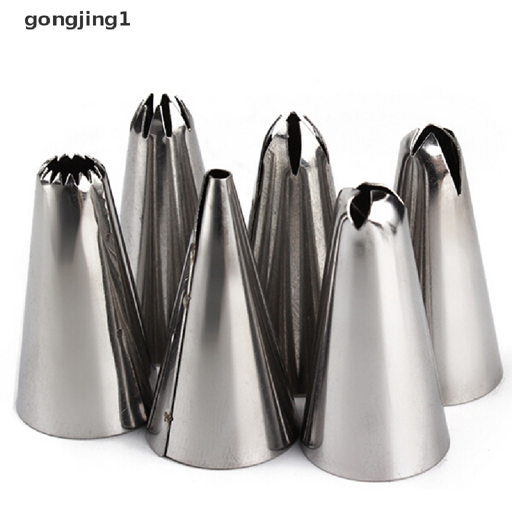 Ggg 6Pcs New Icing Piping Nozzle Kue Decorag Sugarcraft Pastry Tips Alat Set ID