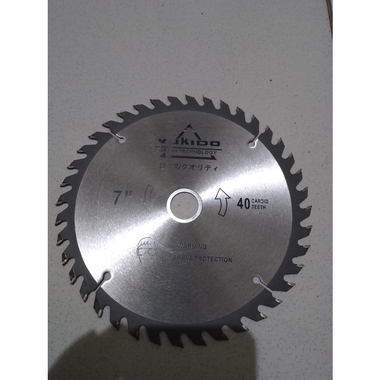 Mata Mesin Circular Saw Untuk Gergaji Potong Belah Kayu // 7&quot;x40T Diameter 7 inch / YUKIDO Mata Pisau Potong Gurinda Circular Saw Blade Multi Cutter 7'' x 40T