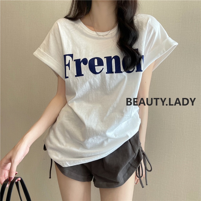 Korean Women T-Shirt Short Sleeve Atasan Wanita Lengan Pendek YF004