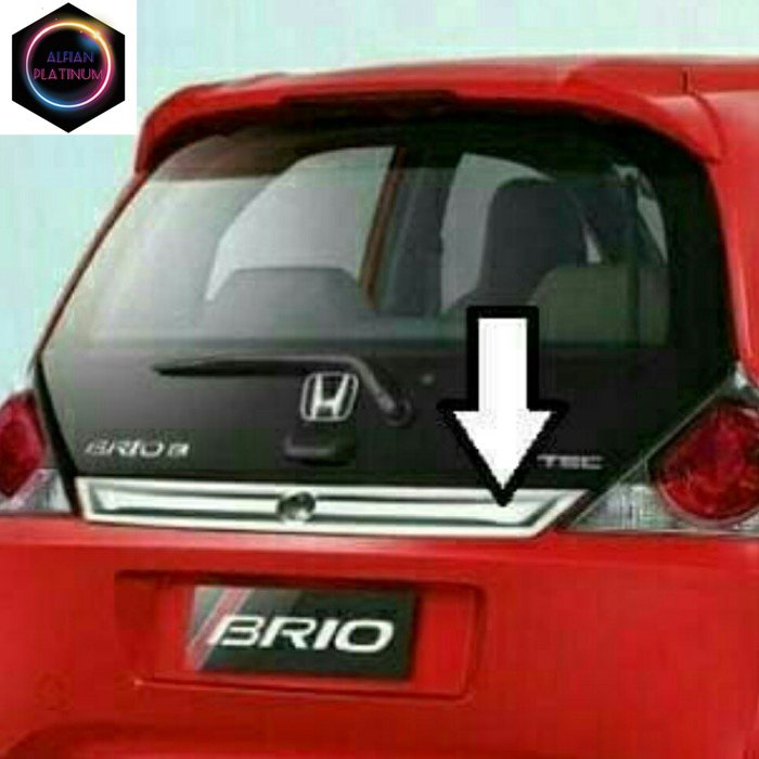 Trunklid List Bagasi Belakang Brio Lama Chrome Variasi Mobil