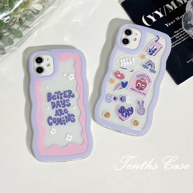 Kompatibel Dengan Samsung S22 S21 S20 Plus S22 S21 S20 Ultra S20 FE S21 FE Note 20Plus Note 20Ultra Wave Edge Fashion Girl Phone Case