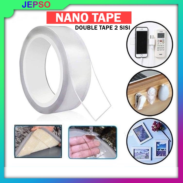 

Selotip magic nano tape 1m 3m 5m Double Tape Nano Transparan Bisa Dicuci dan Dipakai Ulang 1 meter 3 meter 5 meter Lakban bening selotip transparant perekat