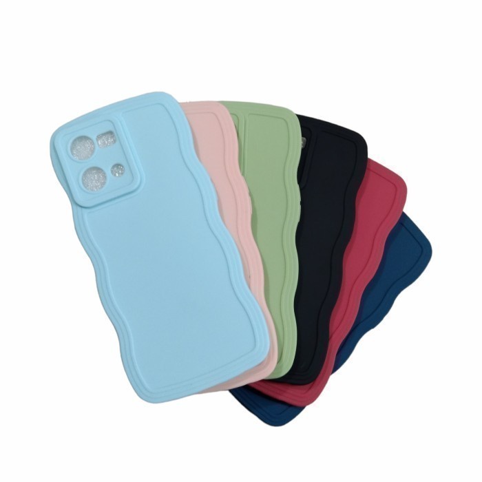 Softcase WAVE SHAPE Warna Oppo A54 4G/A55 4G/A57 4G/A77S/A71/A74 4G/A95 4G/A74 5G/A76/A96/A36/A83/F11/F11 Pro Case TPU Gelombang Colorful