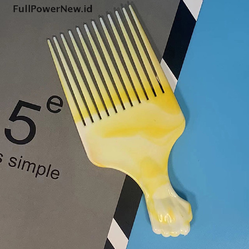 Power Wide Teeth Brush Pick Comb Garpu Sikat Rambut Insert Sisir Alat Styling Rambut Plastik ID