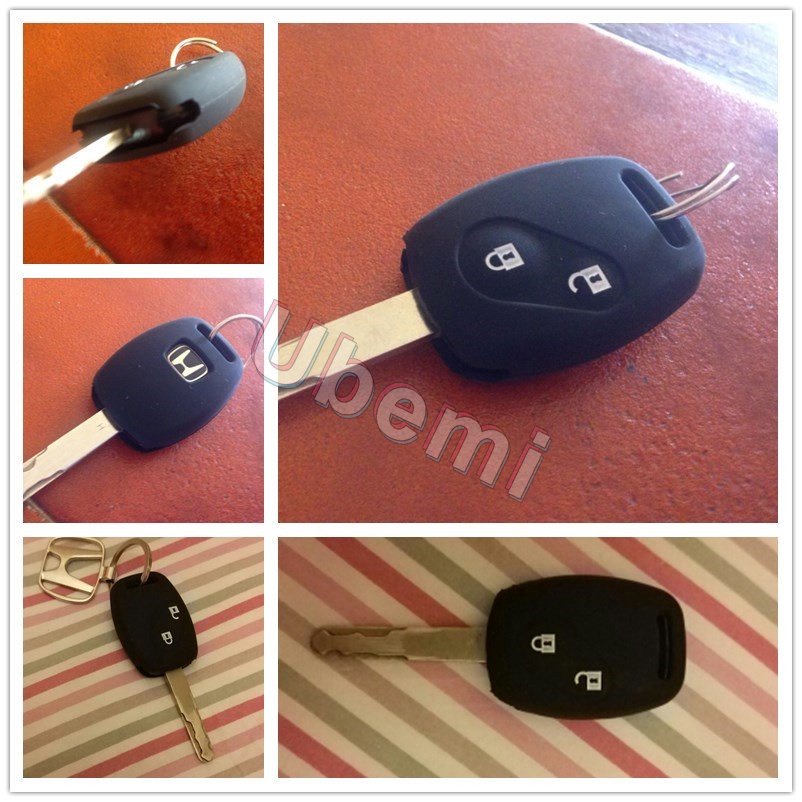 100pcs/case Kunci Silikon Untuk honda accord pilot cr-v crv styling Mobil 2tombol remote Key cover keychain