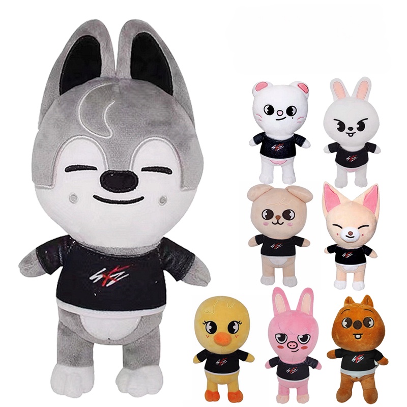 Skzoo Mainan Mewah 20 cm Stray Kids Mewah Serigala Chan Kartun Boneka Boneka Plushies Boneka Kawaii Anak Hadiah