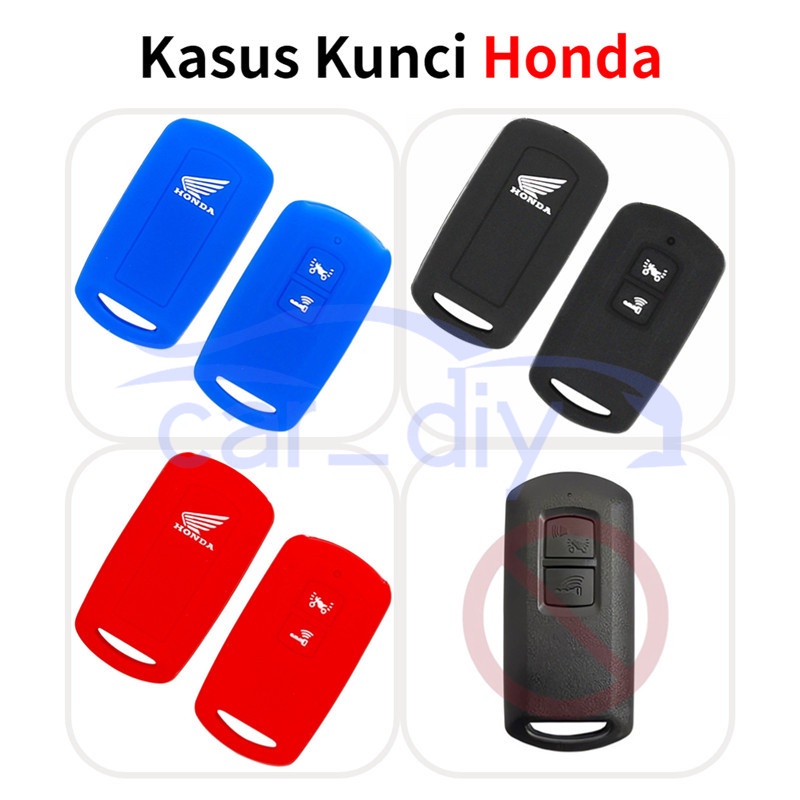 Kasus Kunci Silikon Penutup Jarak Jauh Gantungan Untuk Honda Click Vario 150 150i SH125 PCX150 Sepeda Motor Cangkang Pelindung Remote Key Case