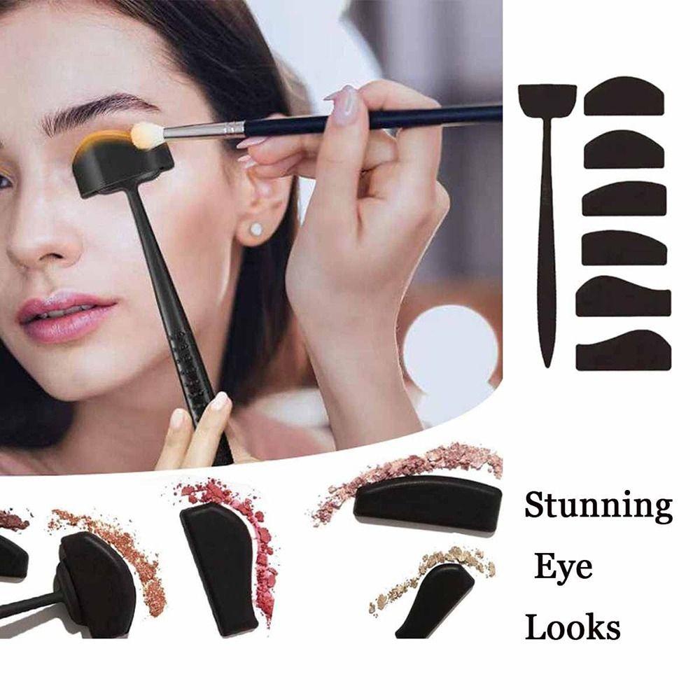 R-FLOWER Eye Shadow Powder Aplicator New 6in1 Crease Line Kits Lazy Set Makeup Mata