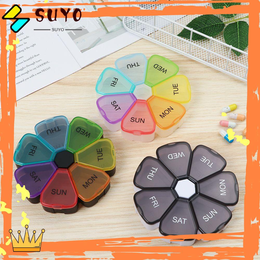 Suyo Pill Box Portable Travel Organizer Wadah Dispenser Pil Tempat Tablet