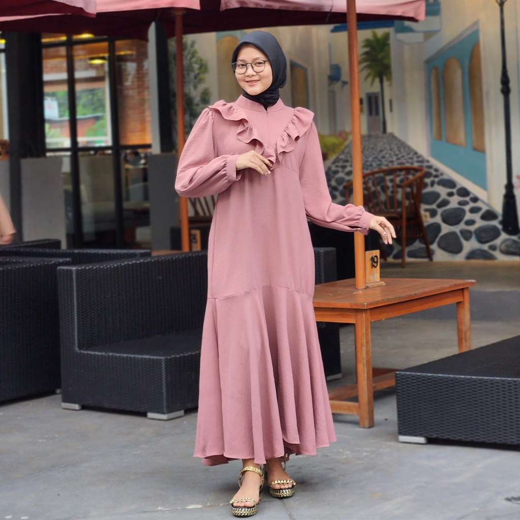 Dress Mermaid Premium Crinkle Airflow - Bandung Official