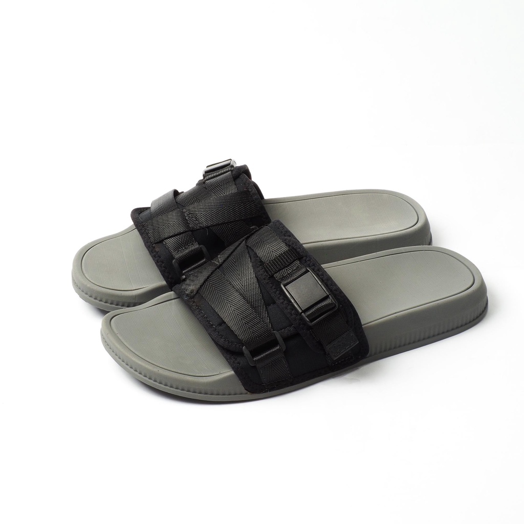 SANDAL SLIDE PRIA - SENDAL SLIP ON FLIP FLOP SELOP | BT KUTA - WAR GREY