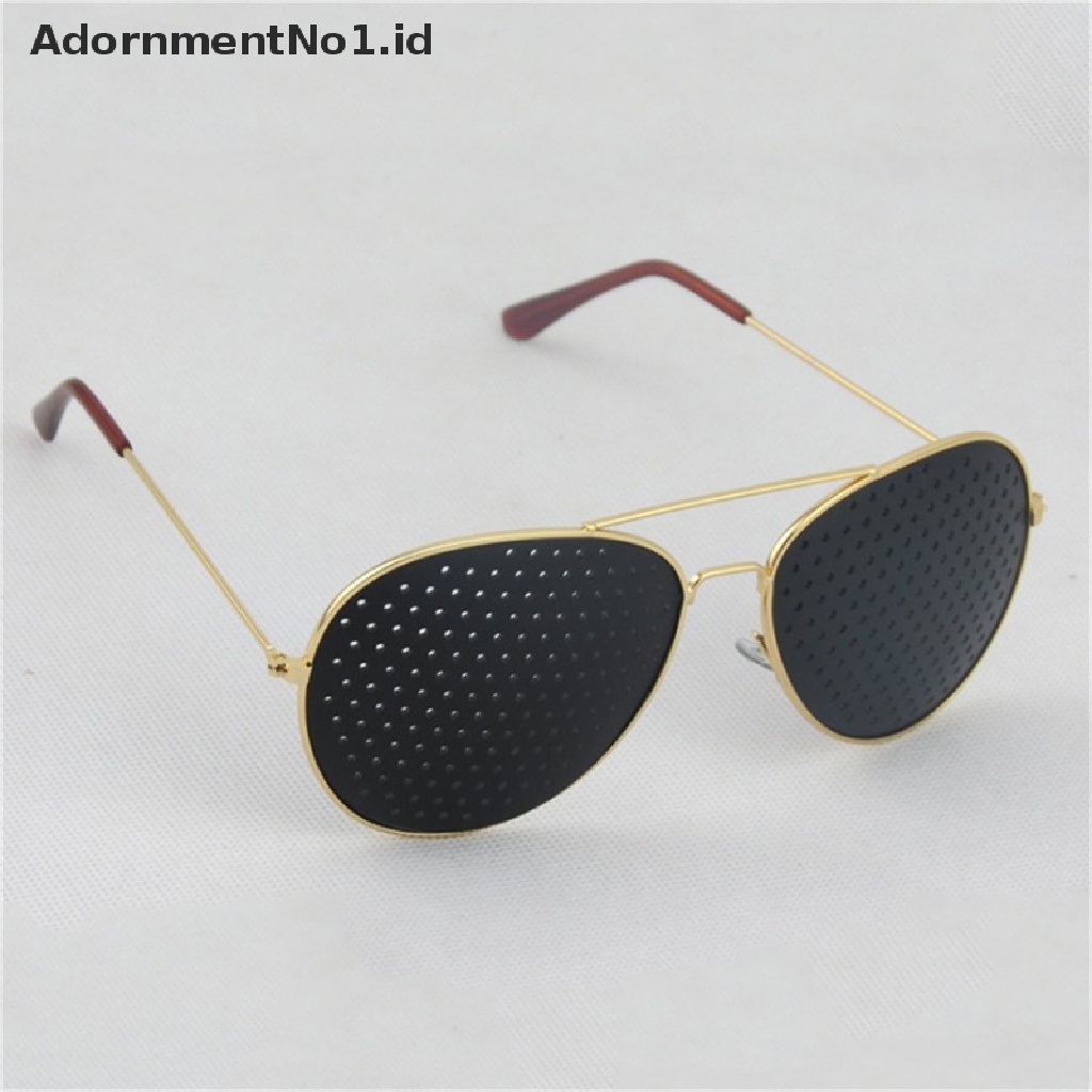 [AdornmentNo1] Retro Pinhole Sunglasses Lubang Kecil Eyeglasses Eyesight Improver Kacamata Unisex [ID]