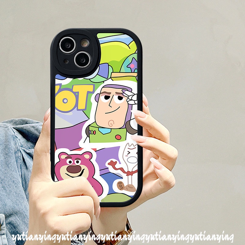 Lovely Lotso Camera Lens Protector Case For Infinix Hot 11 10s 11s Note 8 10 Lite 10T Hot 11 10s 10T 10 9 Play 11s Smart 6 5 Cute Cartoon Toy Story Soft Tpu Back Cover