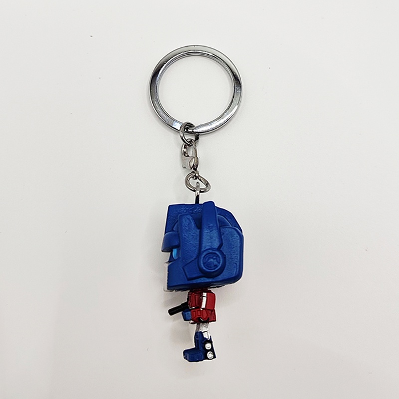 Original Funko POP Optimus Prime Figure Gantungan Kunci PVC Transformers Action Figure Model Liontin Dekorasi Hadiah