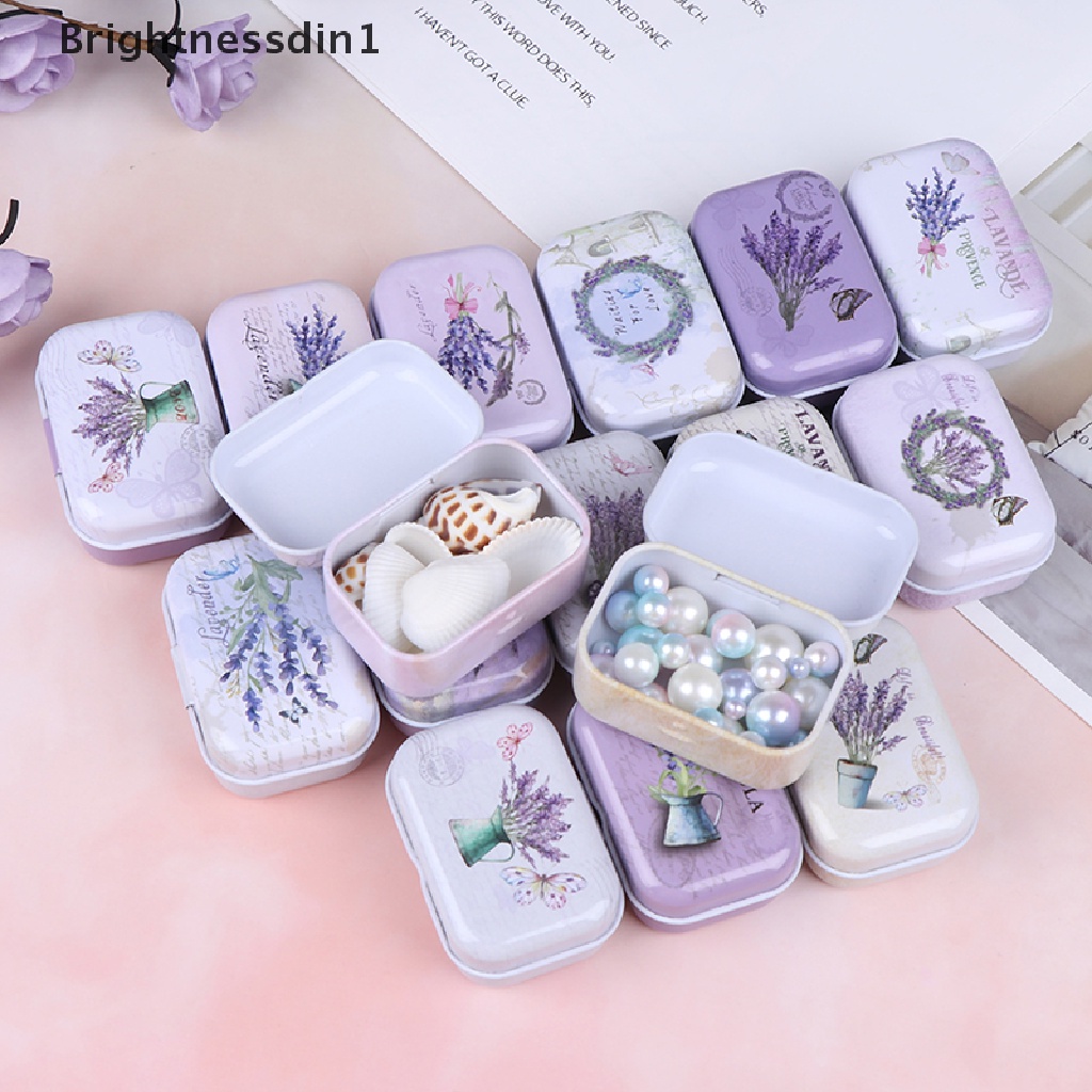 [Brightnessdin1] Lavender mini box Sealed jar packing Kotak Perhiasan candy box Penyimpanan Kecil Butik