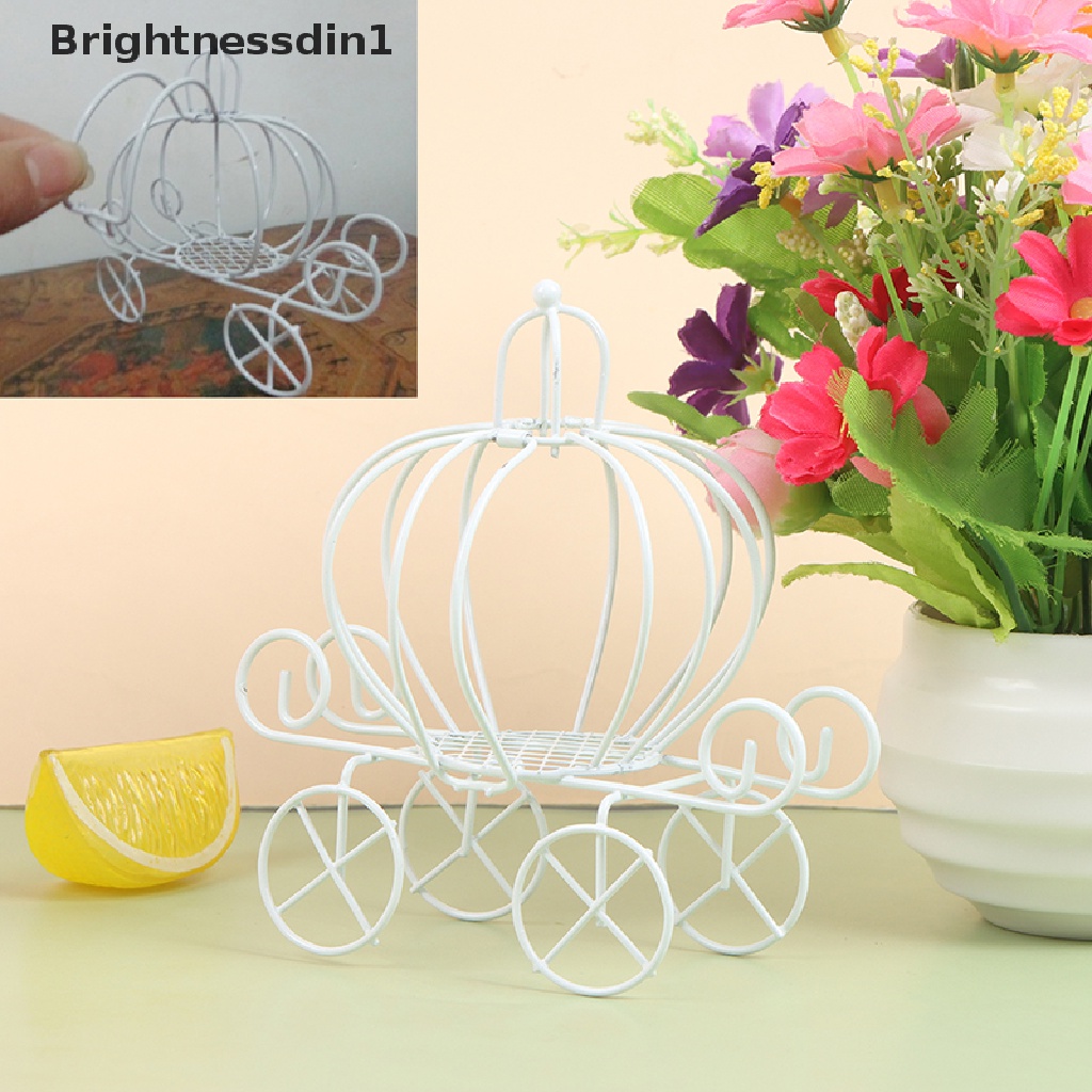 [Brightnessdin1] Kreatif Kereta Labu Dekorasi Golden Candy Box Keranjang Labu Logam Candy Box Butik